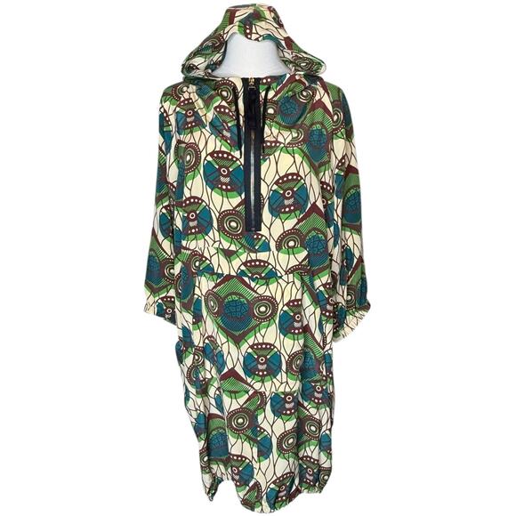 Marni at H&M Silk Hooded Anorak Dress, size 4 - Picture 1 of 6